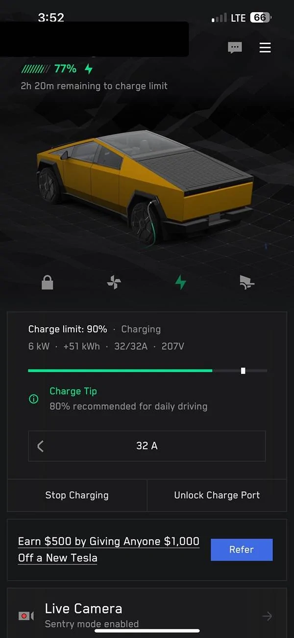 Tesla Cybertruck 10% charging transmission loss via J1772? IMG_3998