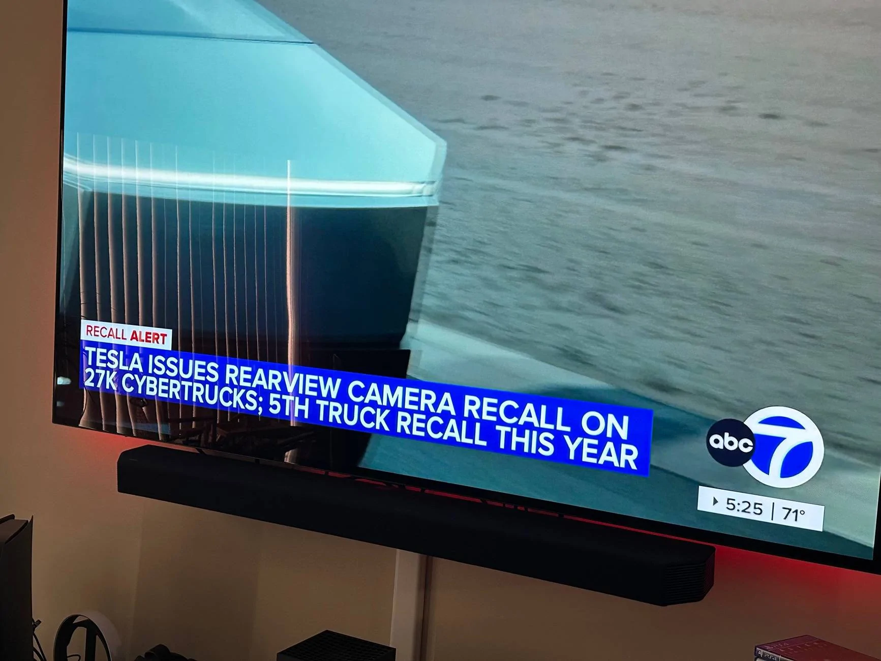 Tesla Cybertruck Recall: Rear View Camera Image Delay issue fixed by software update pushed September 19 IMG_1374