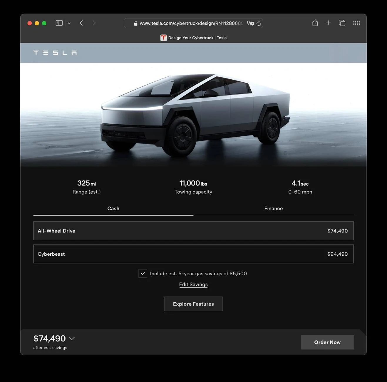 Tesla Cybertruck NON-Foundation Series Cybertruck Now Available to Order (Price: $79,900) !! Screenshot 2024-10-03 at 8.44.51 PM