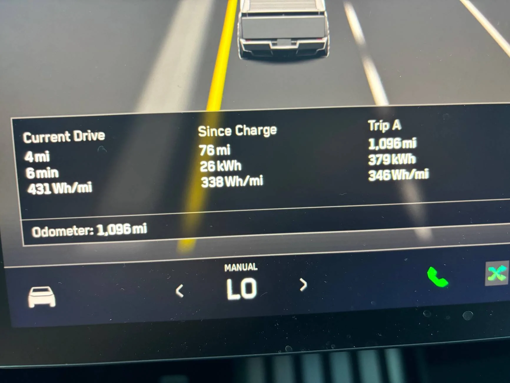 Tesla Cybertruck How’s your efficiency been? Mine after 1000 miles… IMG_9903