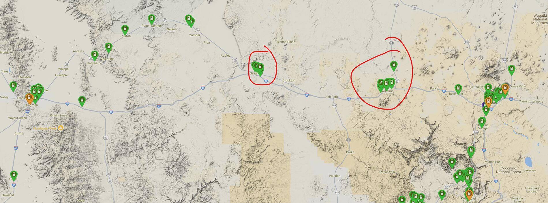 Tesla Cybertruck Towing where there are no chargers.... Flagstaff AZ to Kingman AZ 1728058561267-fm