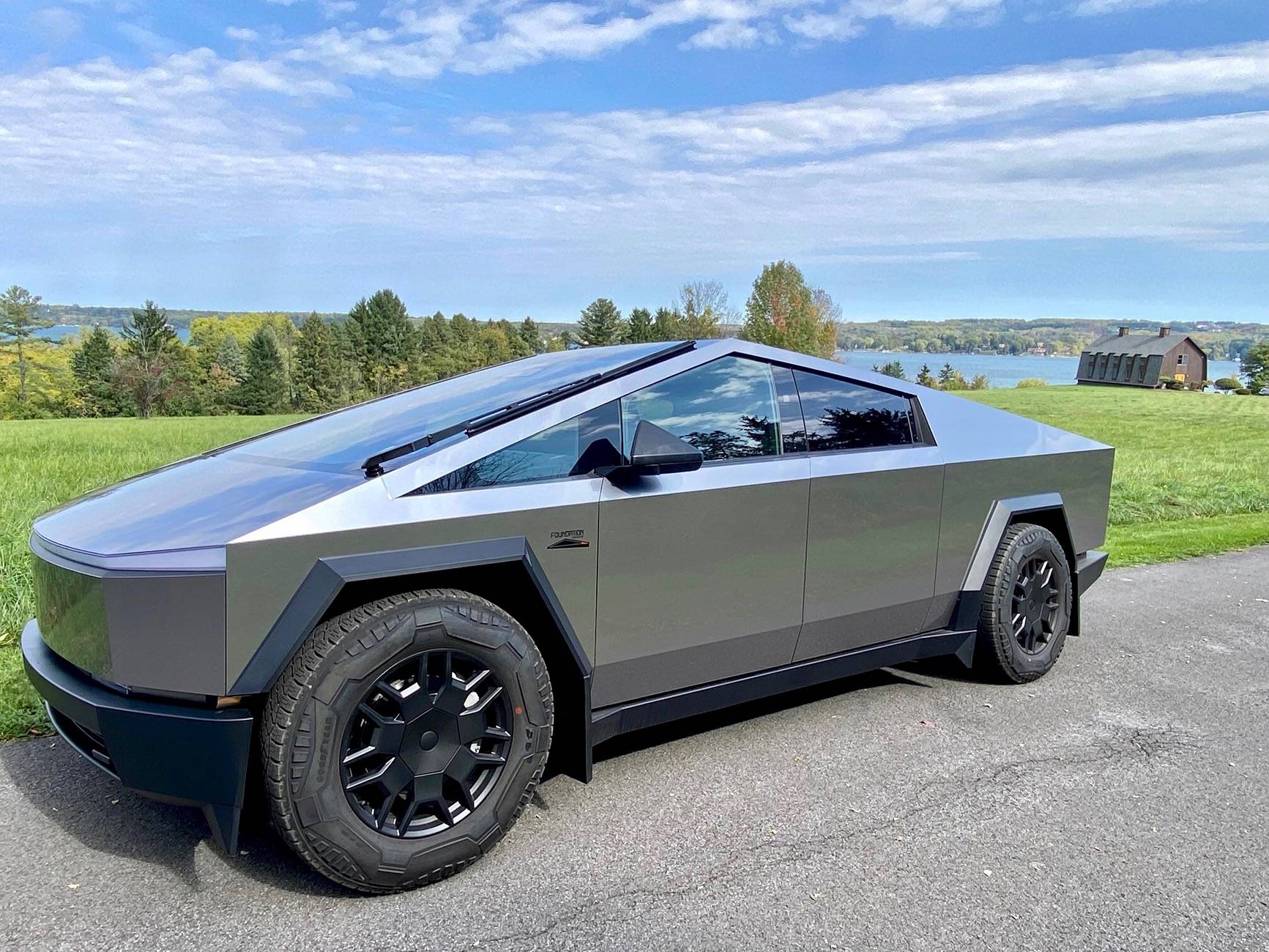 Tesla Cybertruck Custom Emblems, Stealth Wrap - PPF Flexishield, Shining Silver HG-09 6A9A1245-A29E-4BD0-86AB-5105901FC1FA