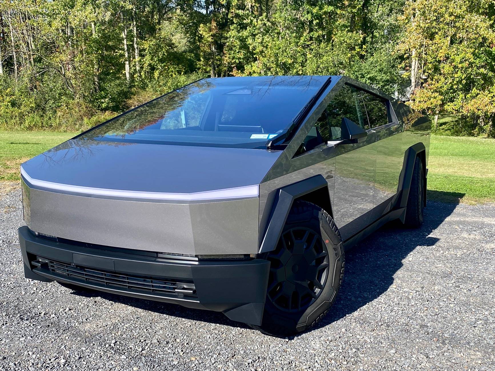Tesla Cybertruck Custom Emblems, Stealth Wrap - PPF Flexishield, Shining Silver HG-09 CA185175-B4E8-4C98-BF68-893CDE172CBA