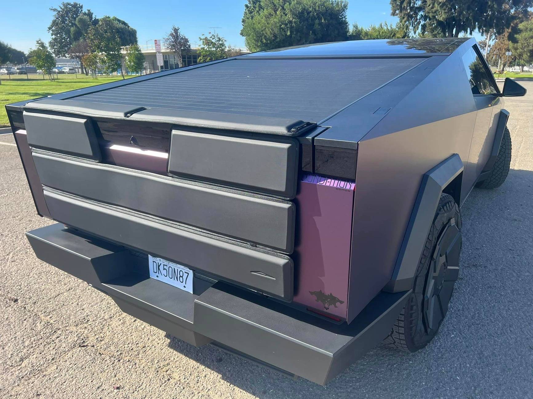 Tesla Cybertruck BLUE / BLURPLE / PURPLE Vinyl Wrap & PPF Cybertruck -- Photos & Videos purple vinyl wrap cybertruck 2