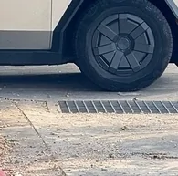 Tesla Cybertruck Spotted Non-Foundation Series Cybertruck at supercharger SmartSelect_20241007_111056_Firefox