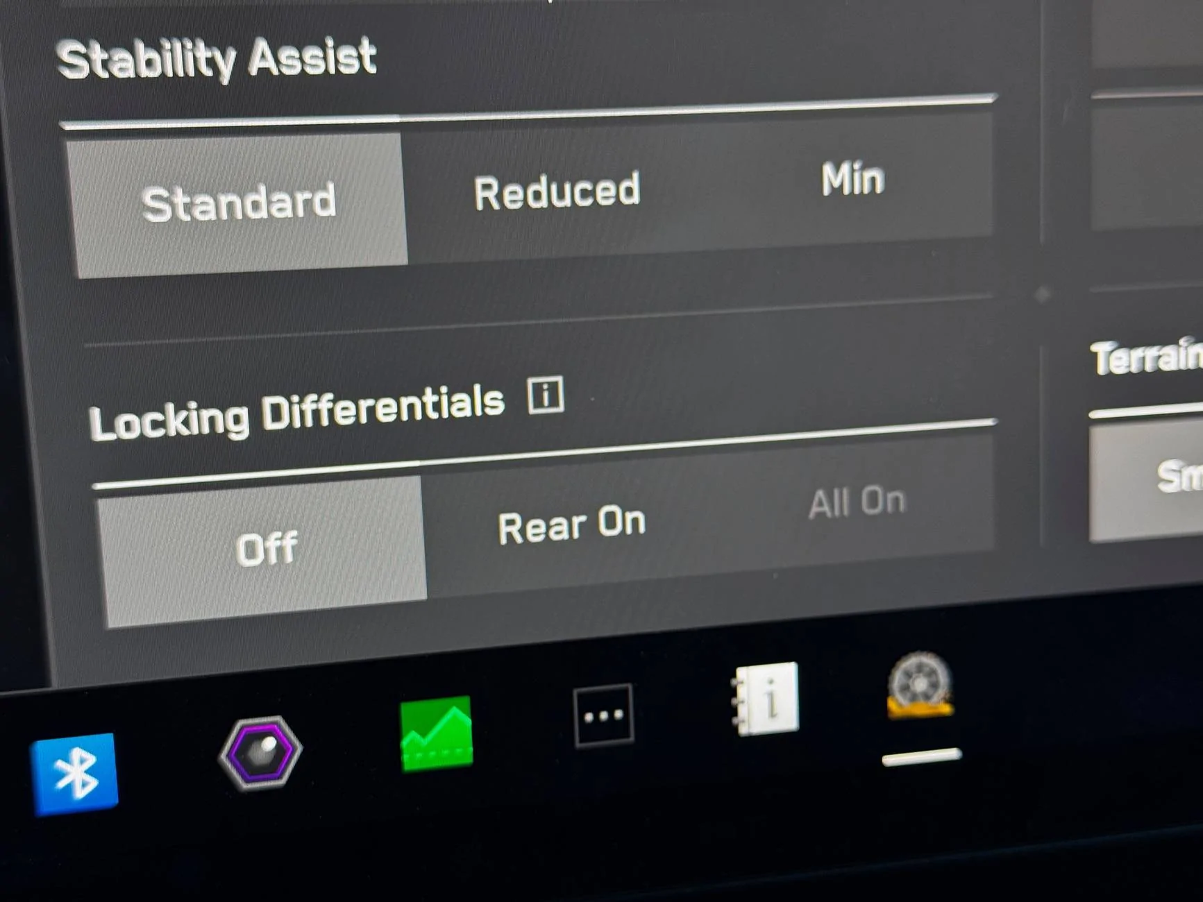 Tesla Cybertruck AWD Front Differential Menu Button Greyed Out -- My Solution IMG_5970