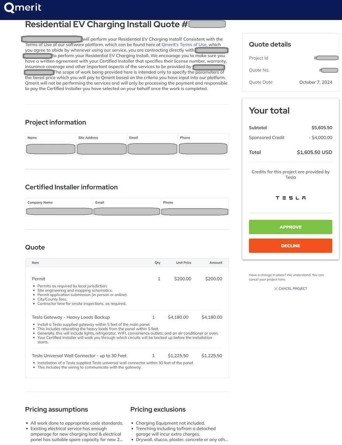 Tesla Cybertruck QMerit Quotes/Charges/Pricing PowerShare qmerit_quot