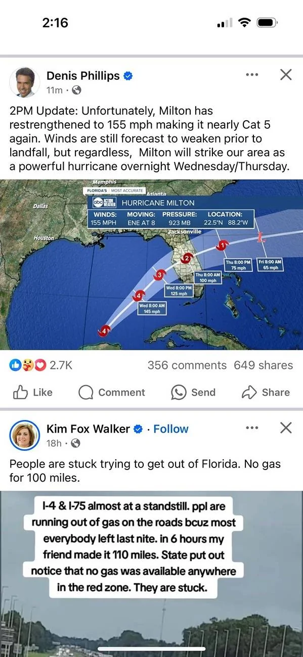 Tesla Cybertruck Hurricane Milton Evacuation route with Cybertruck 067e57dc-fc99-487a-8e63-e10ff3198340