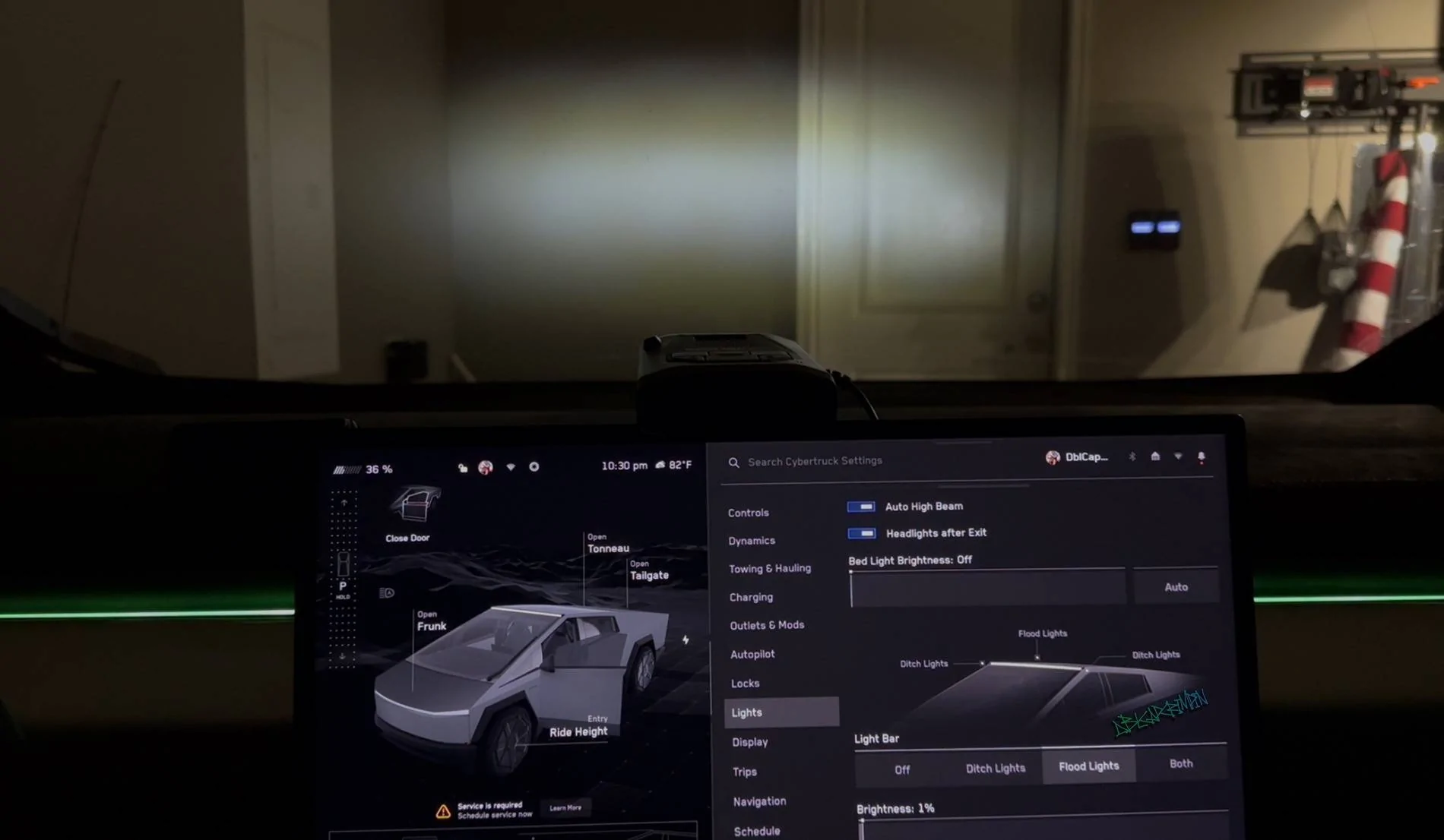 Tesla Cybertruck Tesla Offroad Light Bar: Night Time, Ditch Lights and 1% vs 100% Brightness Level Photos & Video: on Cybertruck Cybertruck tesla offroad light bar 1% vs 100% brightness level 4