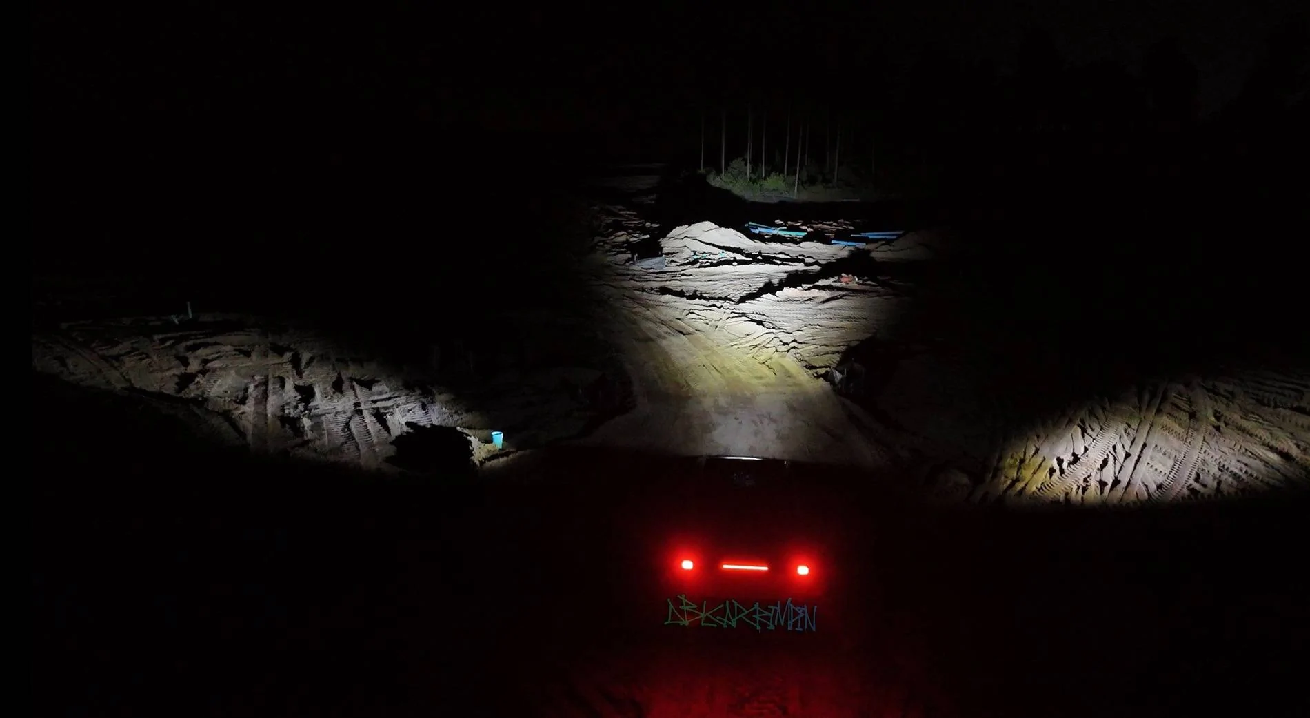Tesla Cybertruck Tesla Offroad Light Bar: Night Time, Ditch Lights and 1% vs 100% Brightness Level Photos & Video: on Cybertruck Cybertruck tesla offroad light bar 1% vs 100% brightness level 2
