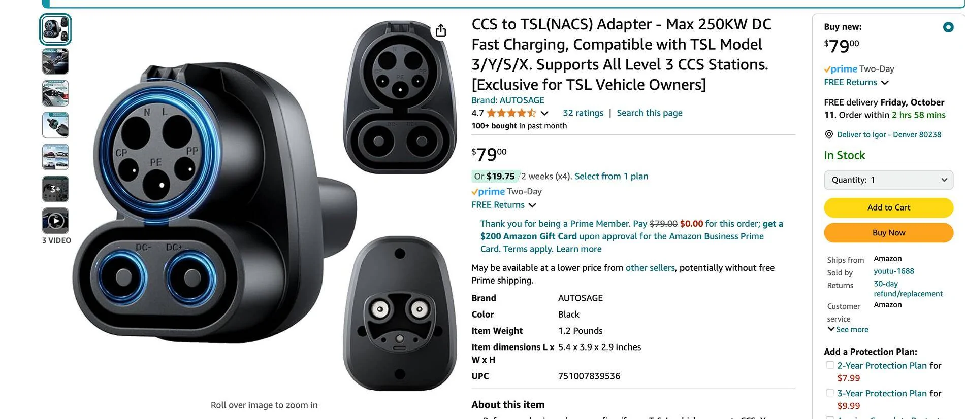 Tesla Cybertruck Charging cybertruck with CCS standard adapter 1728529805987-l2
