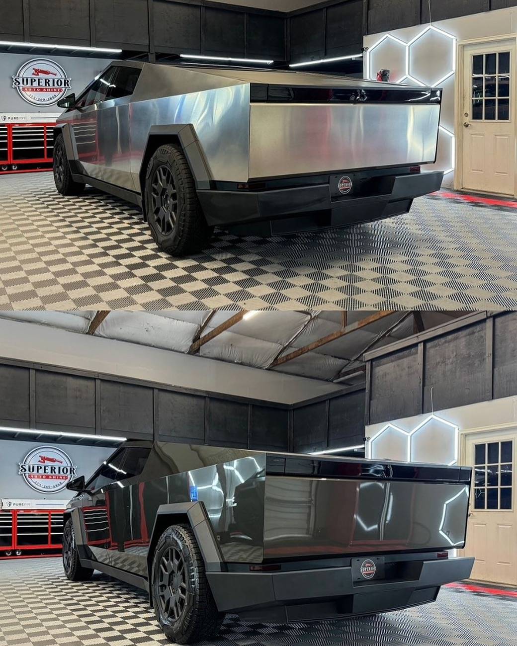Tesla Cybertruck (PURE PPF) Platinum Cybertruck beautifully wrapped by Superior Auto Shine 🌟 462651794_18277178497241549_6857867433981809172_n