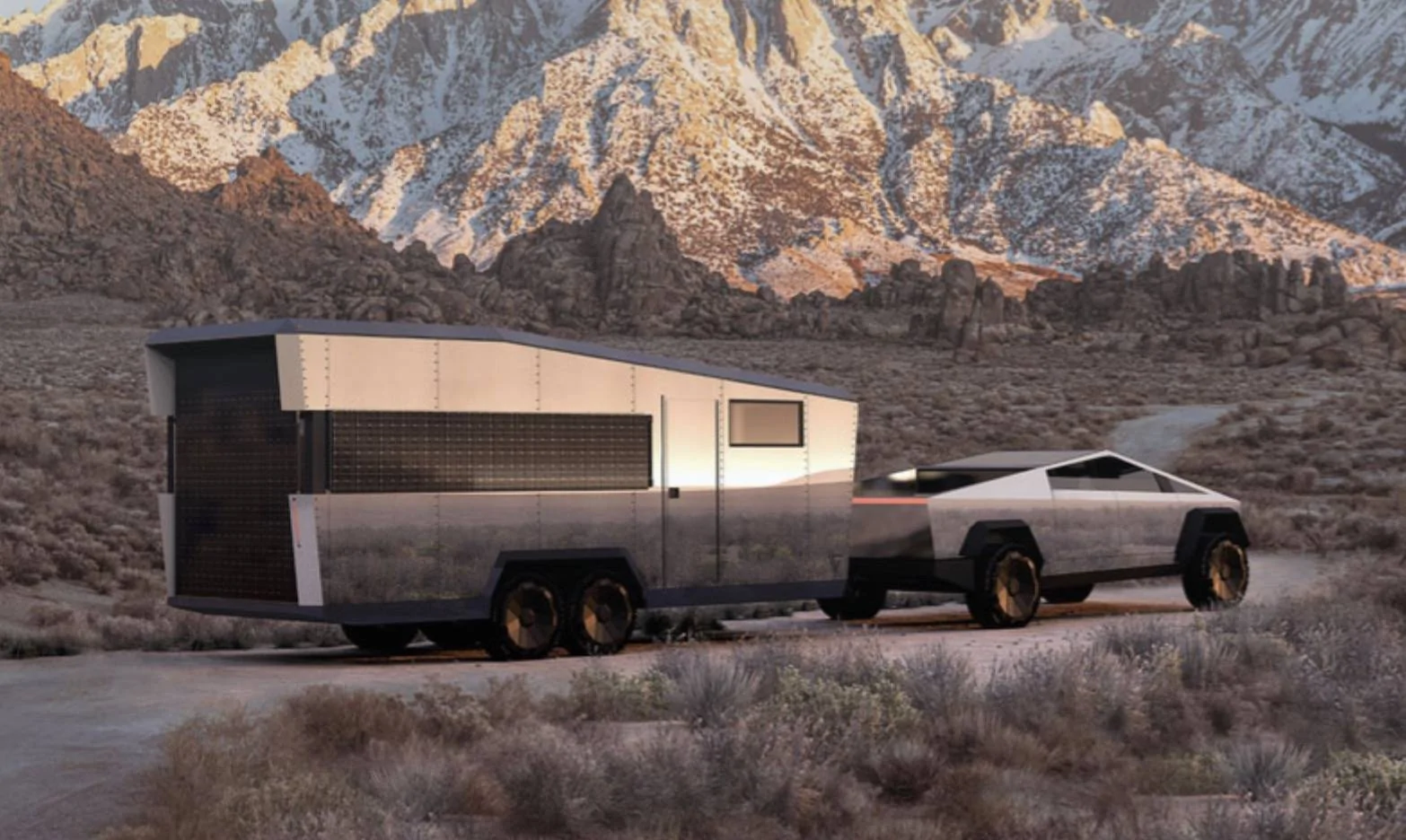 Tesla Cybertruck CyberTrailer by Living Vehicle -- specs and images released cybertrailer by living vehicle for tesla cybertruck 10