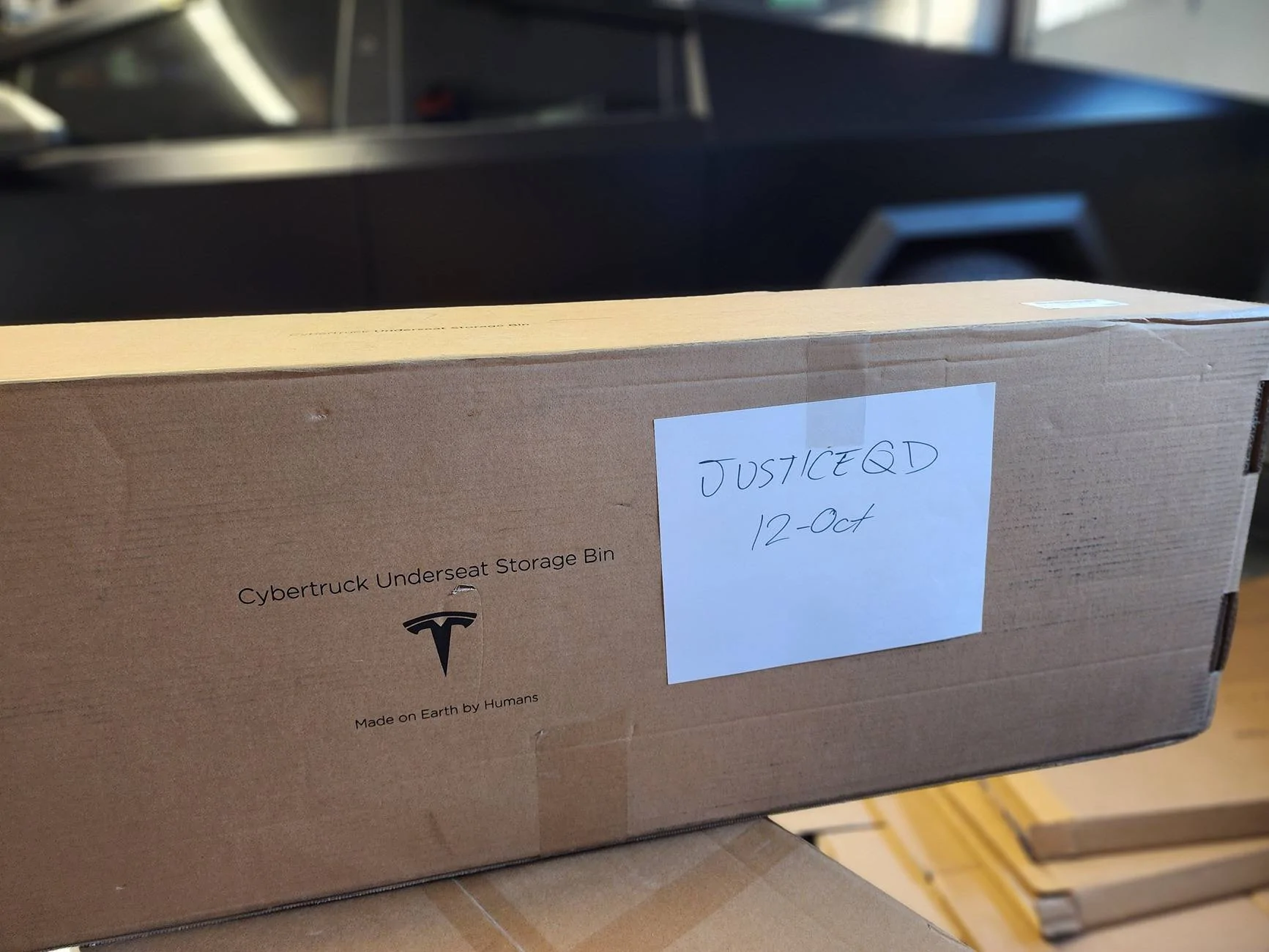 Tesla Cybertruck New In Box - OEM Cybertruck Underseat Storage Bin 20241012_084327