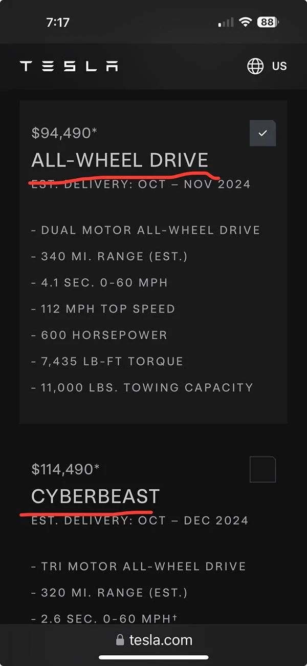 Tesla Cybertruck And the idiot (that me) ordered the wrong type of Cybertruck (Cyberbeast instead of AWD) IMG_0504