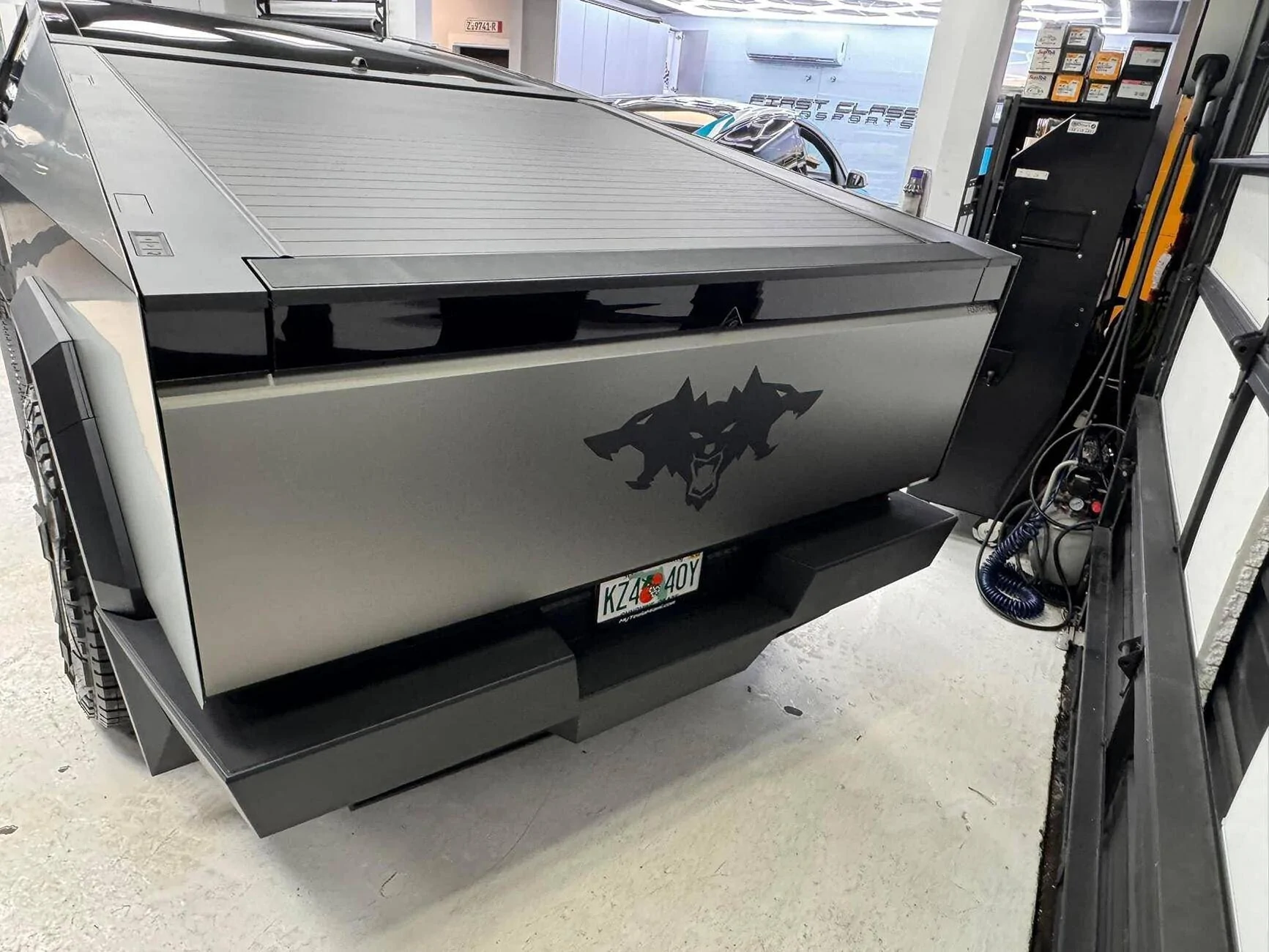 Tesla Cybertruck GREY / GRAY Vinyl Wrap & PPF Cybertruck -- Photos & Videos matte liquid silver wrap cybertruck 1