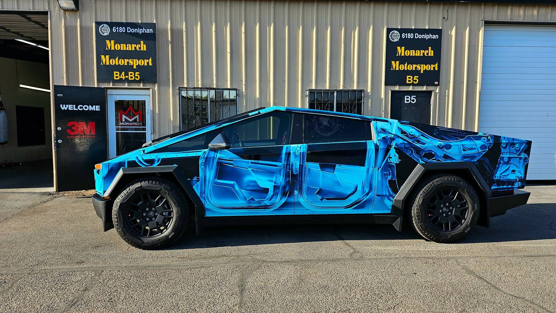 Tesla Cybertruck X-Ray Wrap + Gloss PPF on my Cybertruck 20241012_164624