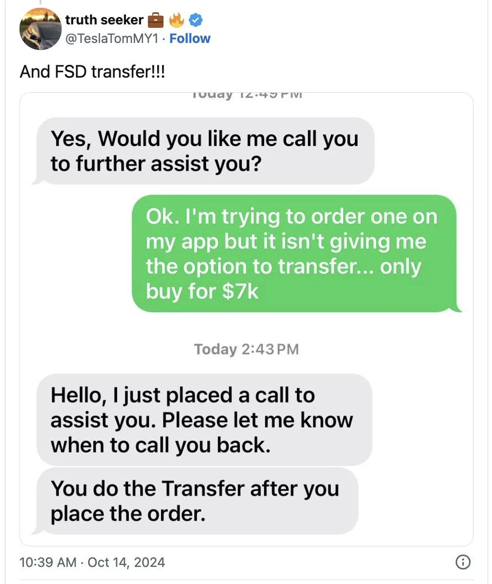 Tesla Cybertruck [UPDATE] FSD Transfer *NOT* available for Cybertruck cybertruck fsd transfer