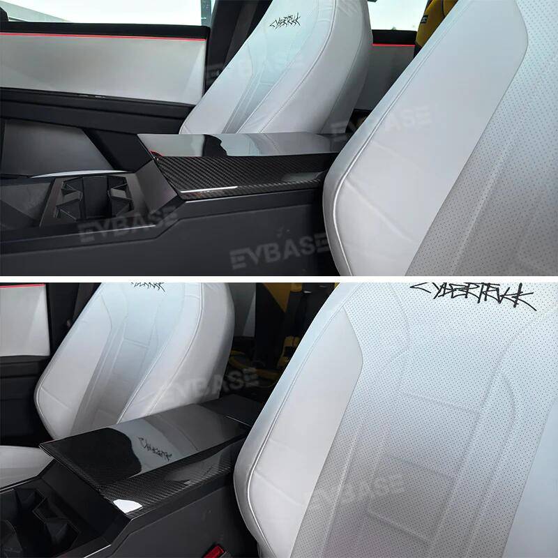 Tesla Cybertruck Upgrade Your Cybertruck: Carbon Fiber Armrest Cover 1728982836746