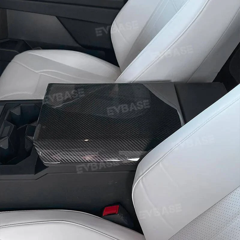 Tesla Cybertruck Upgrade Your Cybertruck: Carbon Fiber Armrest Cover 1728982844513