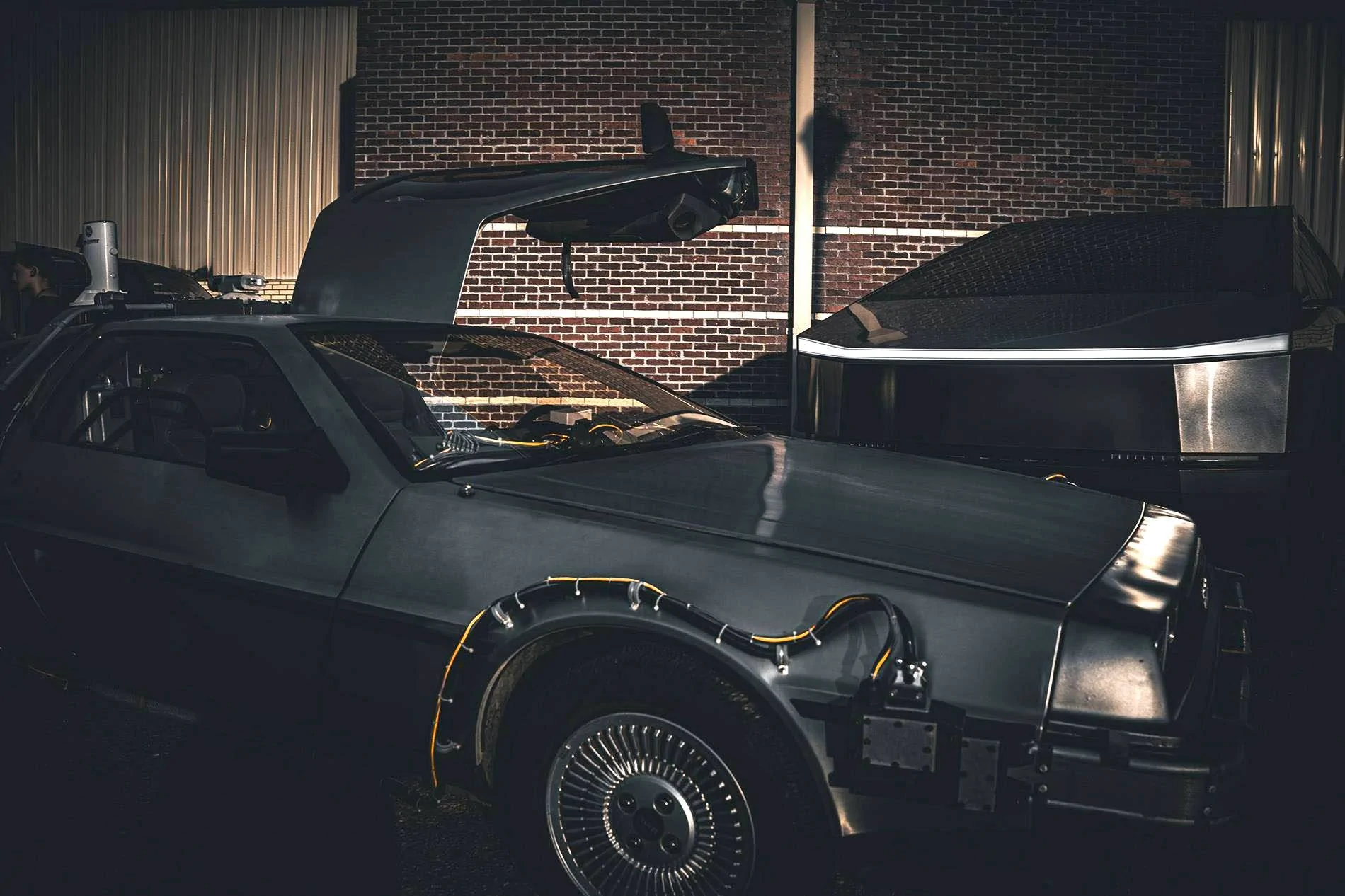 Tesla Cybertruck Past Meets Future: Cybertruck + Back to The Future DeLorean DSC02729