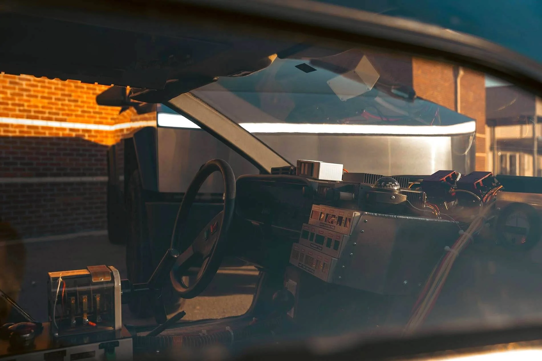 Tesla Cybertruck Past Meets Future: Cybertruck + Back to The Future DeLorean DSC02713