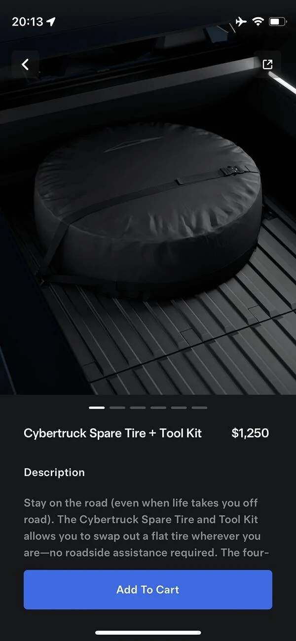 Tesla Cybertruck Cybertruck Spare Tire In Stock IMG_7625