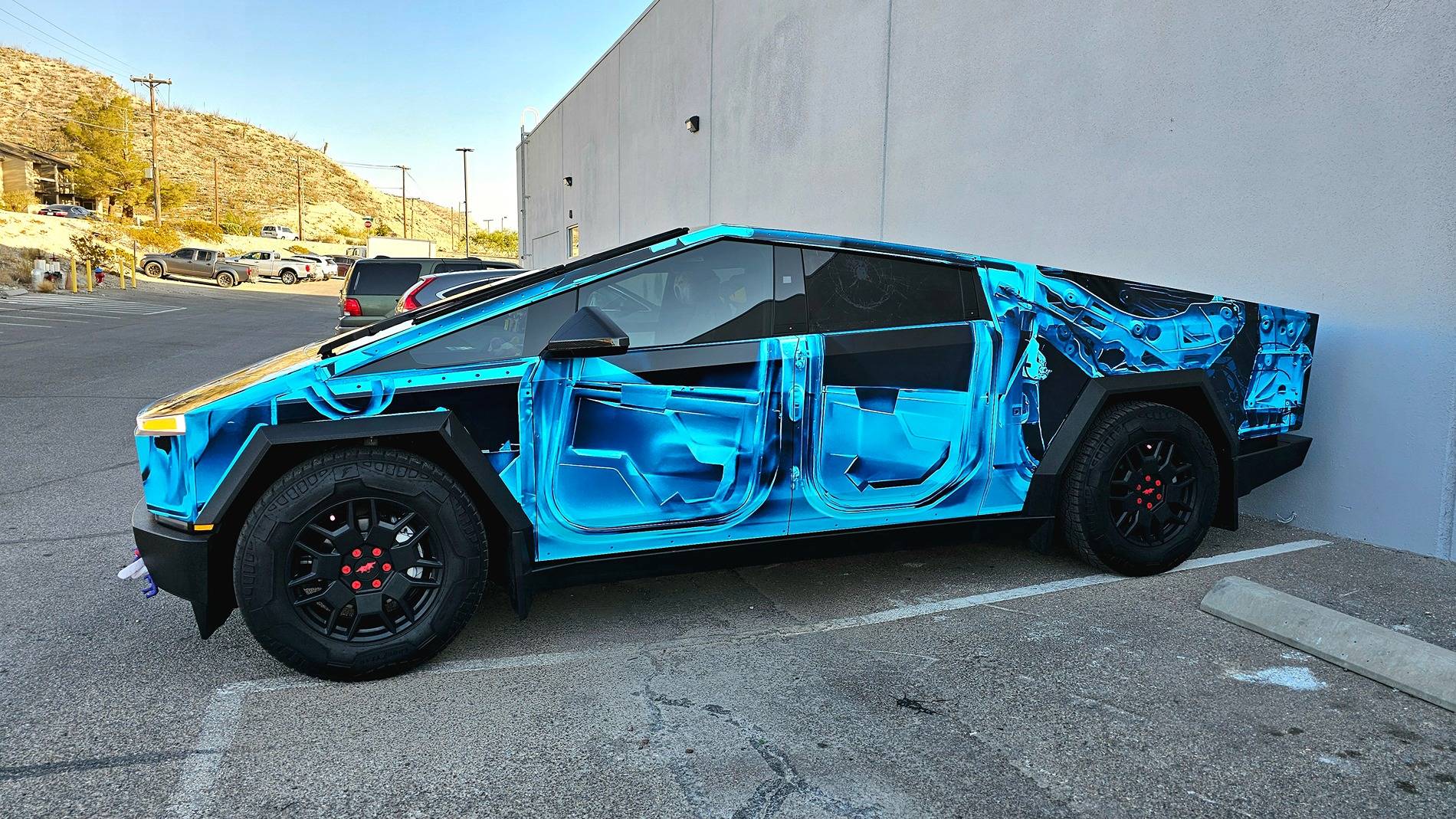 Tesla Cybertruck Easier way to wrap CT? | TESBROS Seamed CT Wrap Kits 20241014_173609