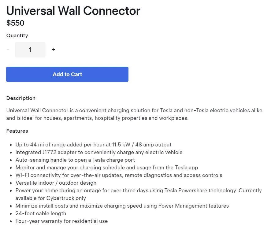 Tesla Cybertruck Noob question but what charger comes with FS Cybertruck? 1729081685547-9t