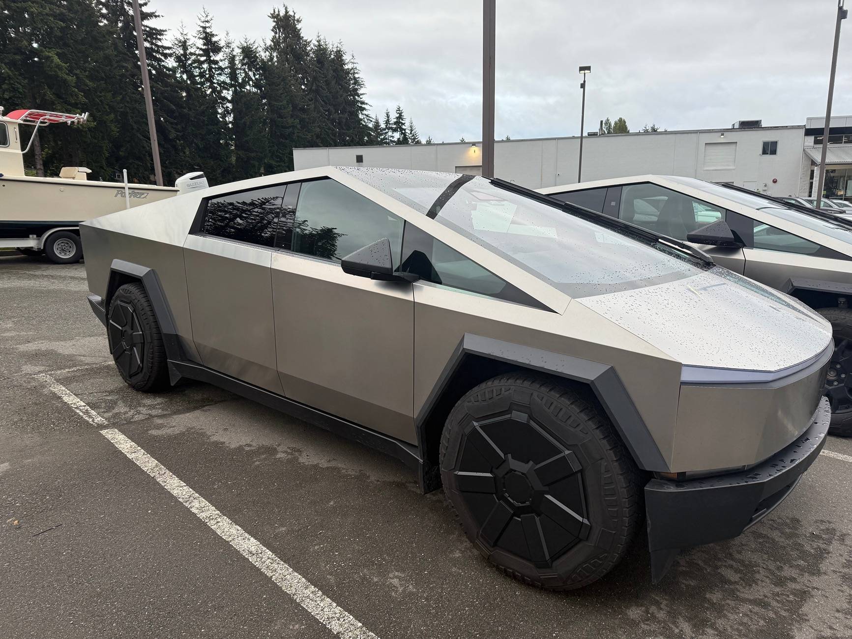 Tesla Cybertruck Non-Foundation Series are being delivered with wheel covers IMG_0012
