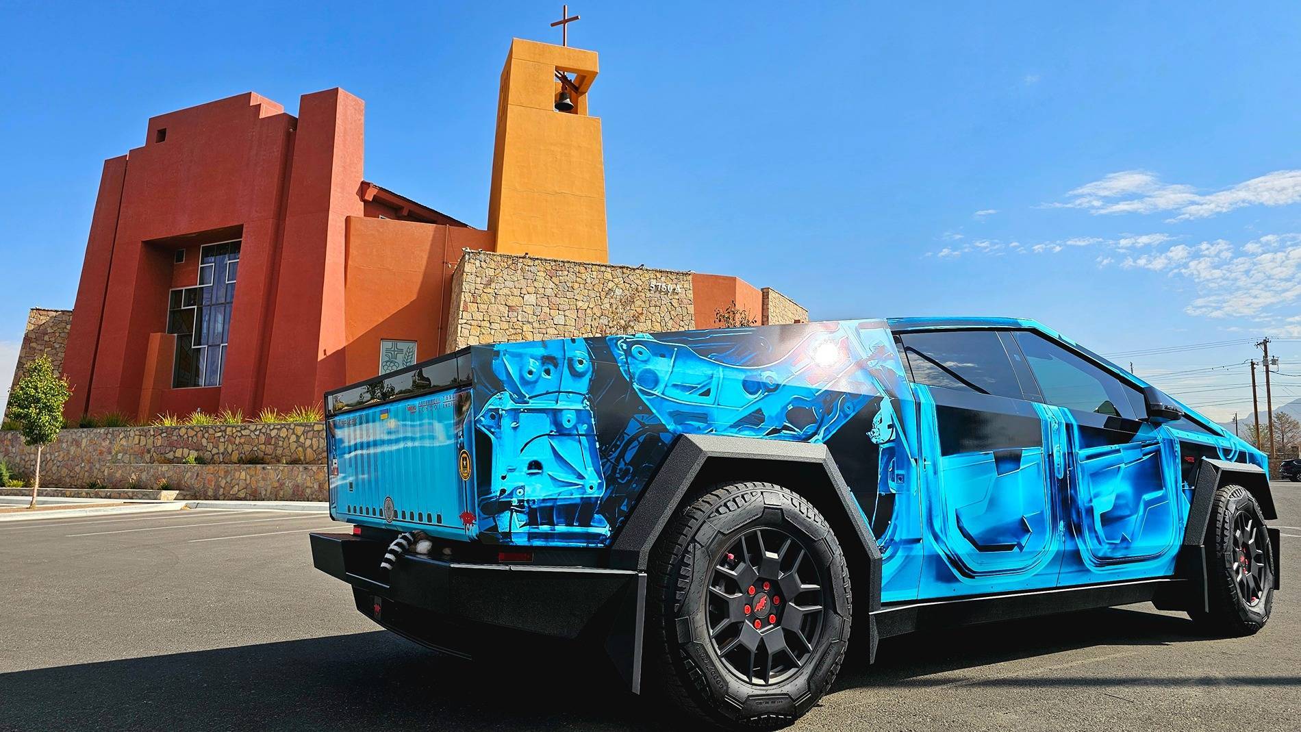 Tesla Cybertruck X-Ray Wrap + Gloss PPF on my Cybertruck 20241015_104145-
