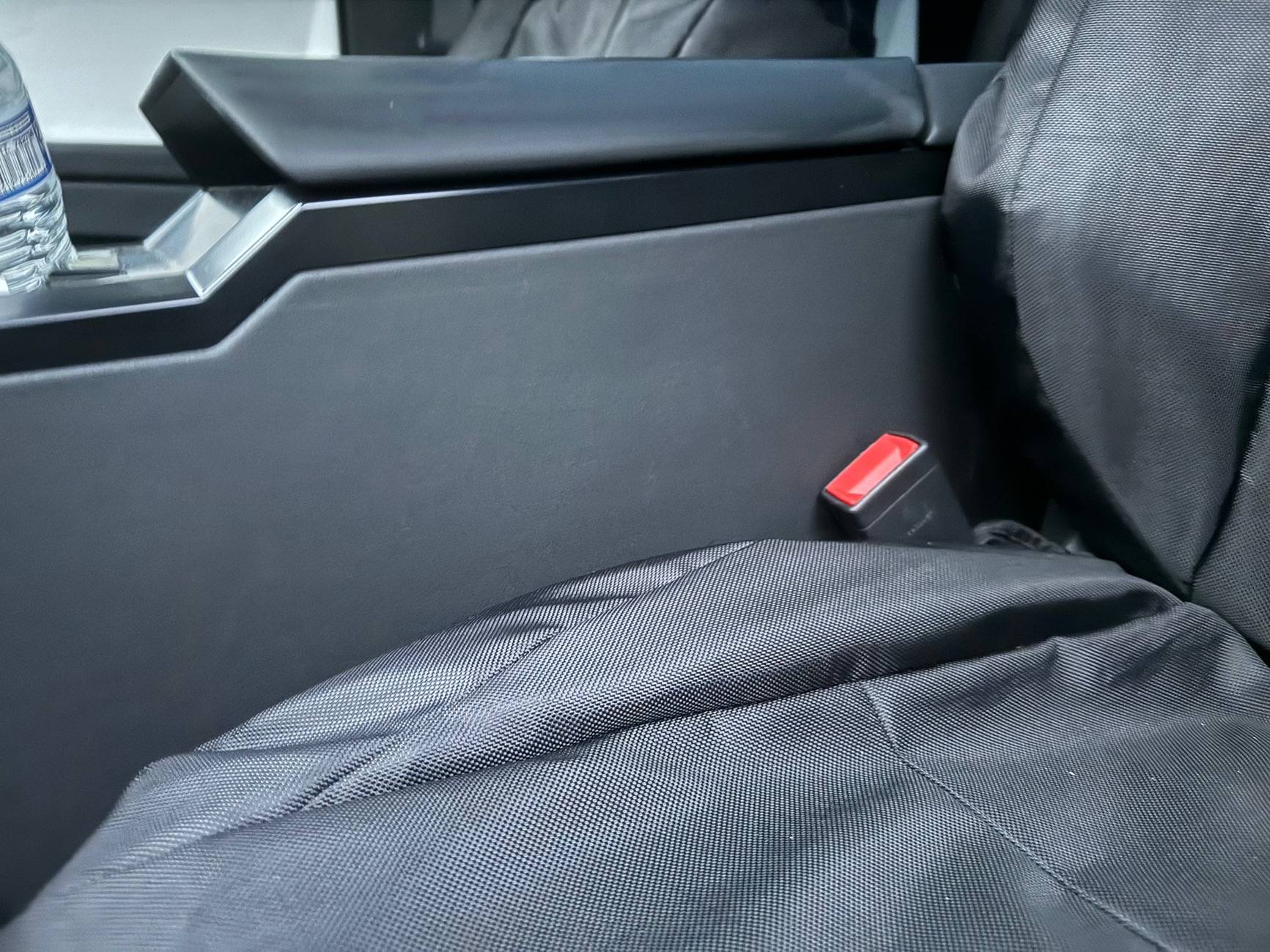 Tesla Cybertruck Coverking Ballistic Tactical Seat Covers installed IMG_6846
