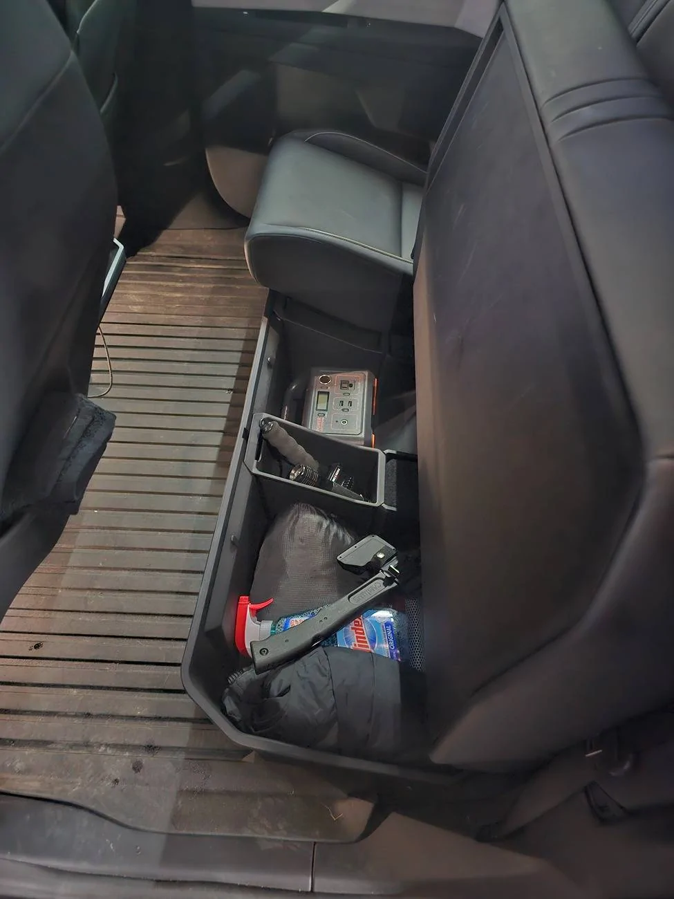 Tesla Cybertruck Backseat Storage Bin Review - Teslaunch 20241003_194412