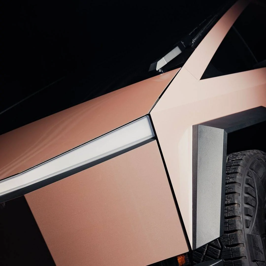 Tesla Cybertruck (PURE PPF) Metallic Moscato Cybertruck wrapped by Advance Industries 448920929_1196508888332979_1262027462853321850_n