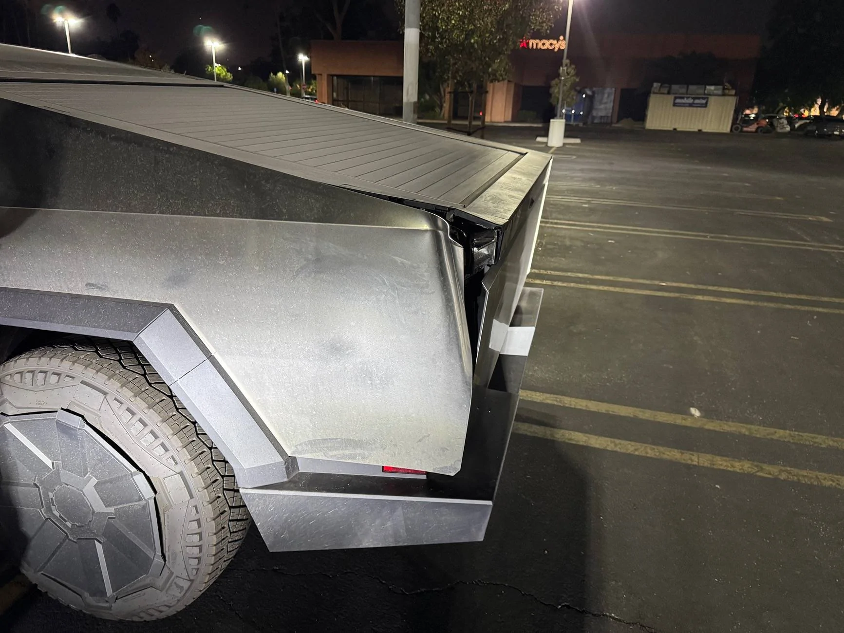 Tesla Cybertruck Damaged by the transport truck driver.. what can I do for now? IMG_8040