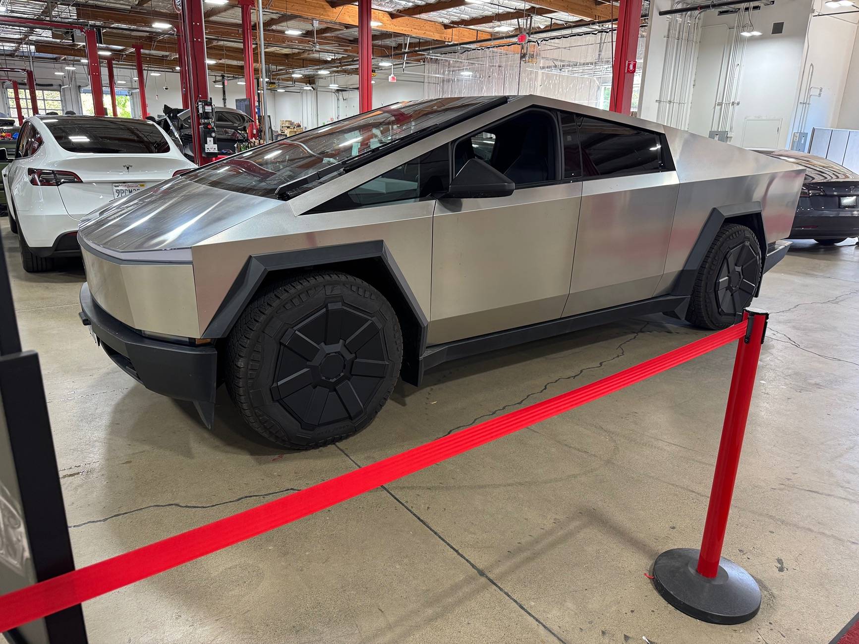 Tesla Cybertruck Cyber Wheel Covers pick-up delivery emails going out to owners now IMG_2867