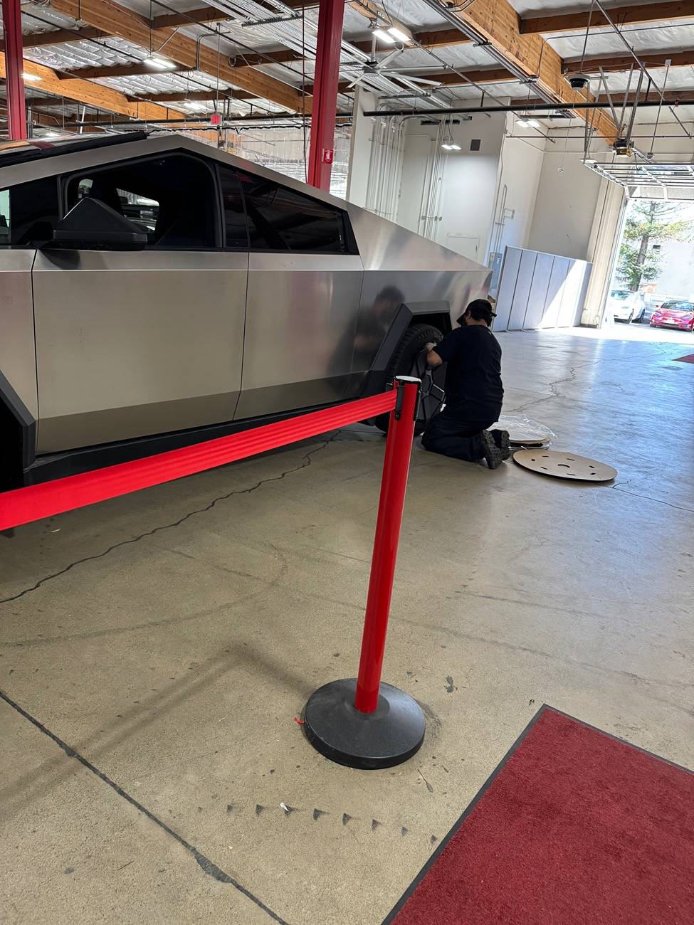 Tesla Cybertruck Cyber Wheel Covers pick-up delivery emails going out to owners now IMG_2866