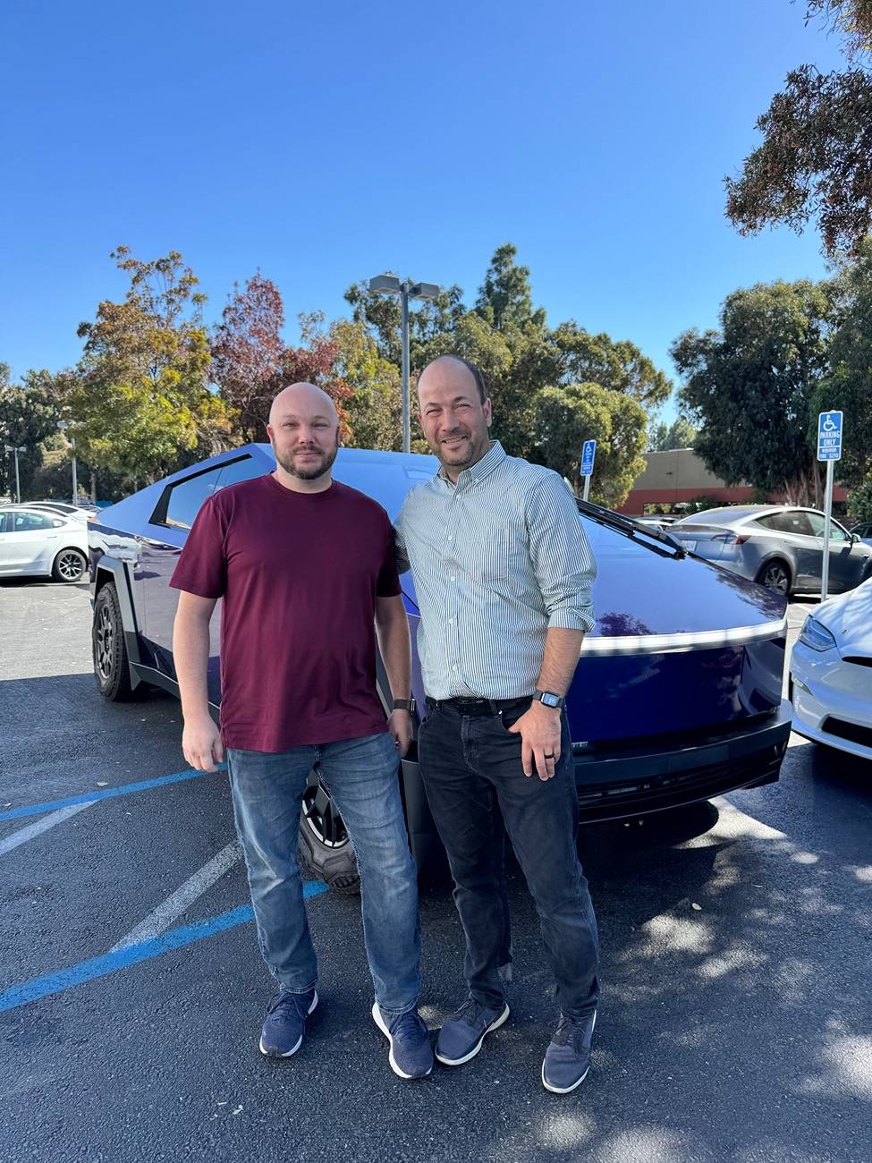 Tesla Cybertruck Picked up my Wheels covers and met Lars! IMG_8352