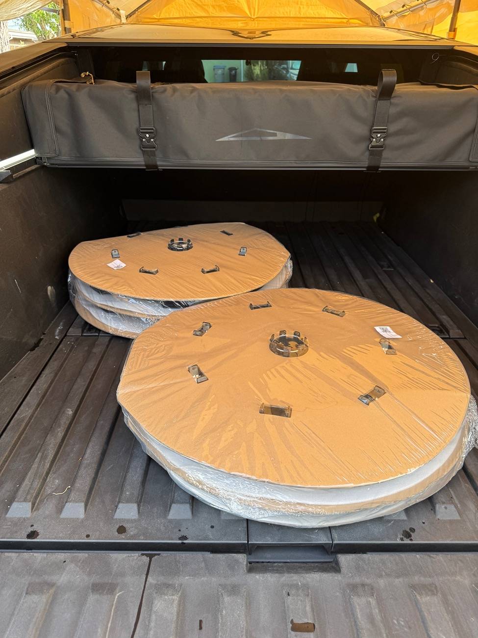 Tesla Cybertruck Got my Cybertruck Wheel Covers IMG_2743.JPG