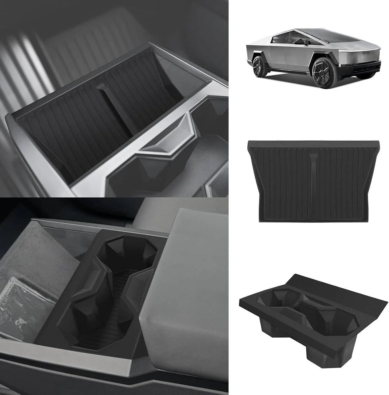 Tesla Cybertruck Limited Time: 3-Day Discount on Cup Holder Insert + Charge Pad Mat Bundle from BestEvMod! 1729306440257-ya