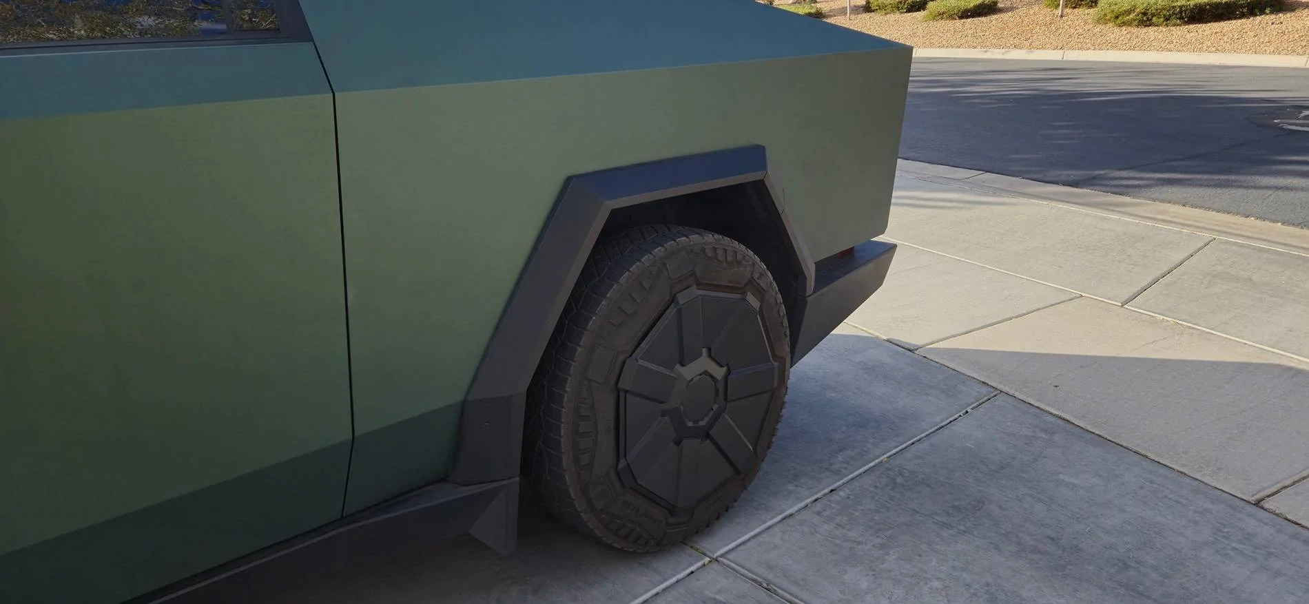 Tesla Cybertruck Cyber Wheel Covers pick-up delivery emails going out to owners now 1000011829