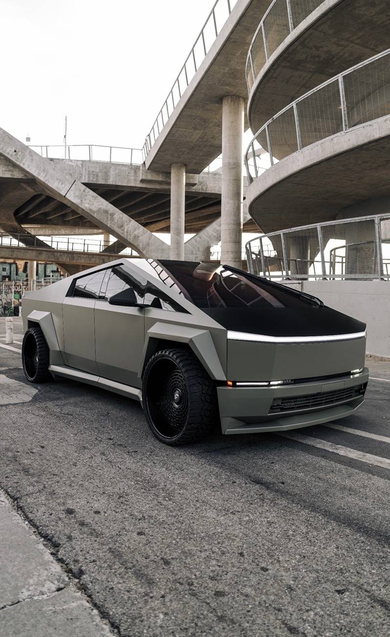 Tesla Cybertruck FIRST INSANE Wide Body Cybertruck Kit INSTALLED IMG_8564