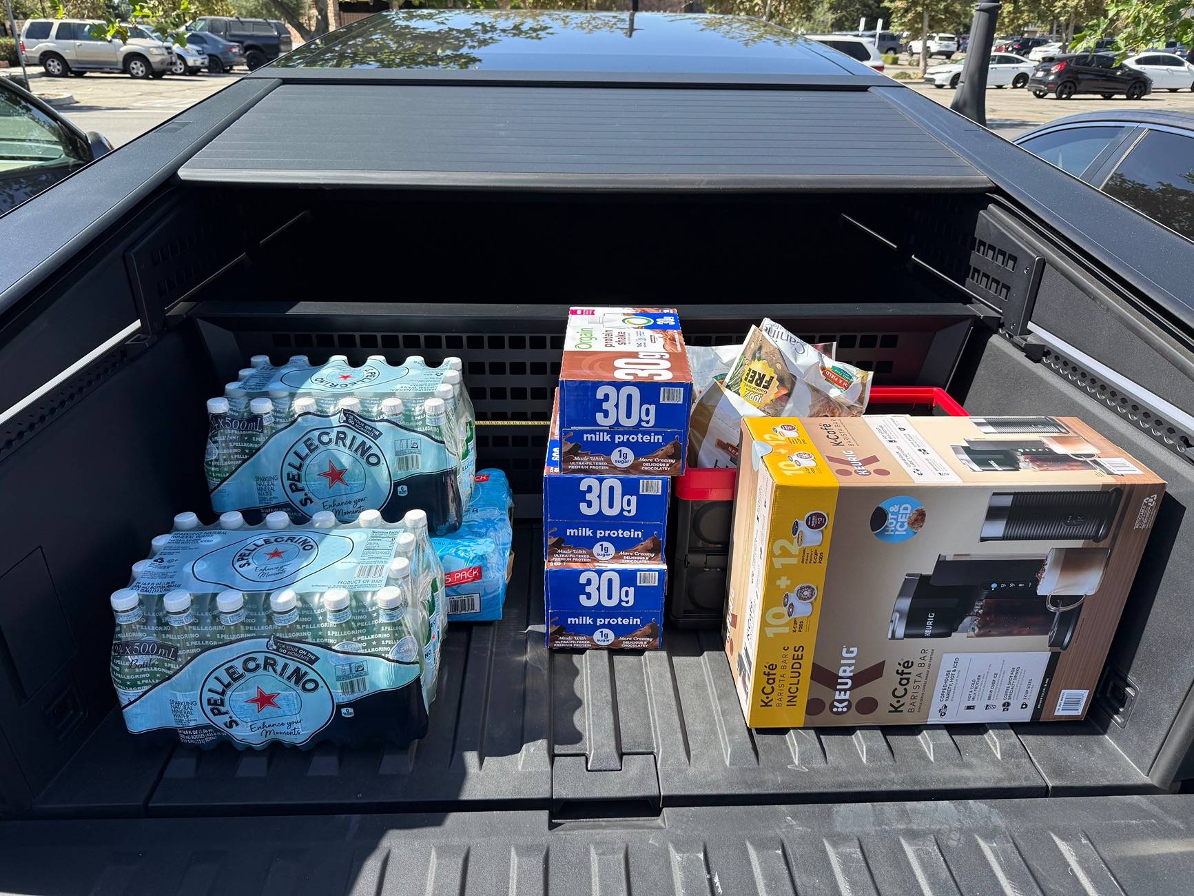 Tesla Cybertruck Show me your grocery run setup IMG_4529