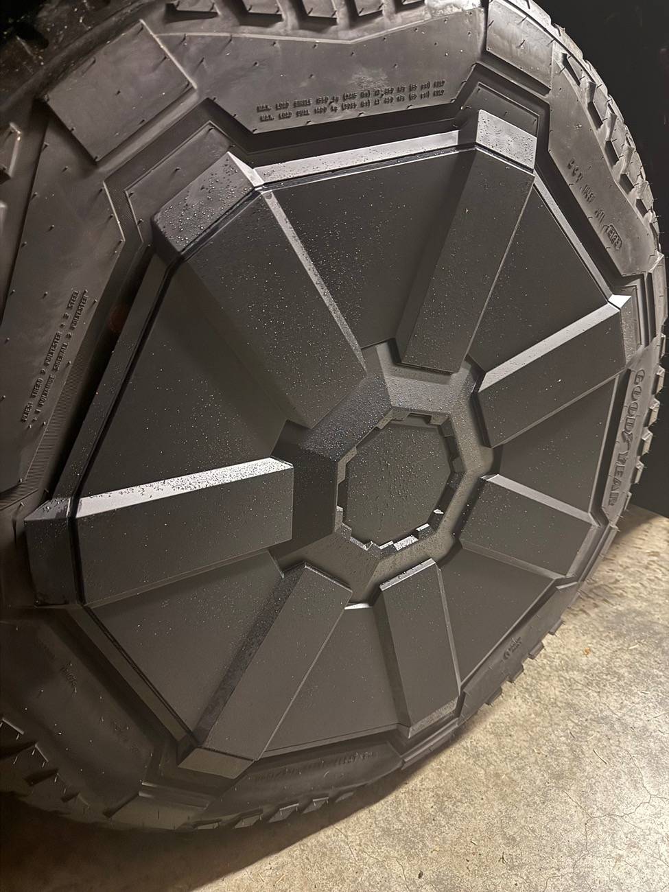 Tesla Cybertruck I got my Wheel Covers installed by Tesla Service. Not Impressed IMG_0039