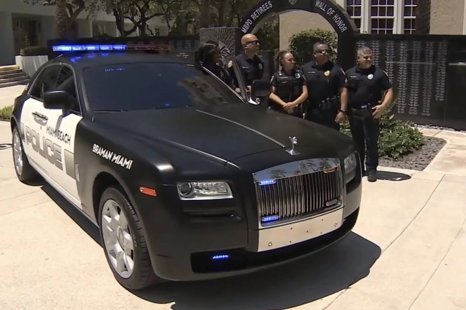 Tesla Cybertruck Miami Public Safety Vehicle Cybertruck miami police rolls royc