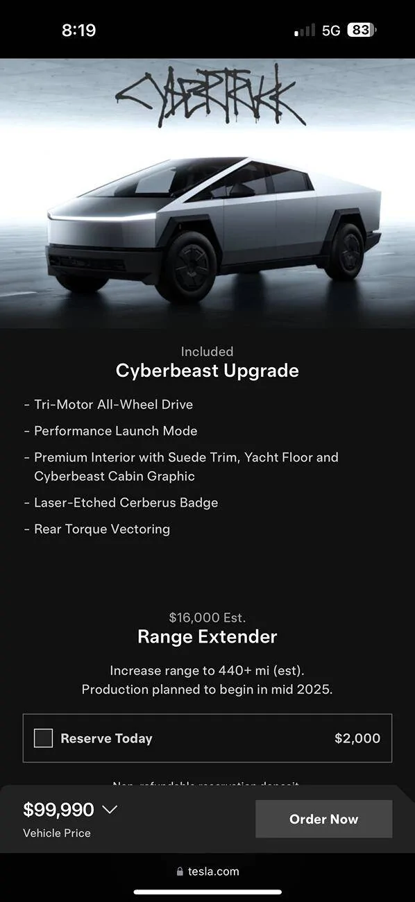 Tesla Cybertruck Cyberbeast logo and Foundation Series graphics on today's delivered Cybertrucks IMG_6563