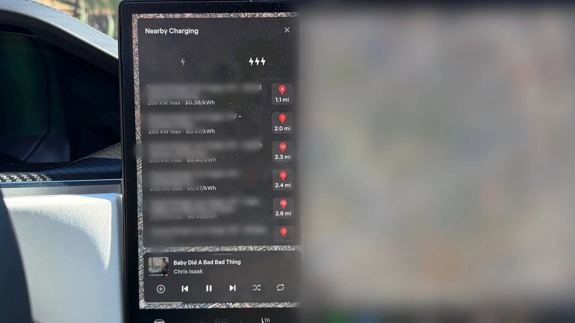 Tesla Cybertruck Navigate to supercharger not showing full address IMG_1490