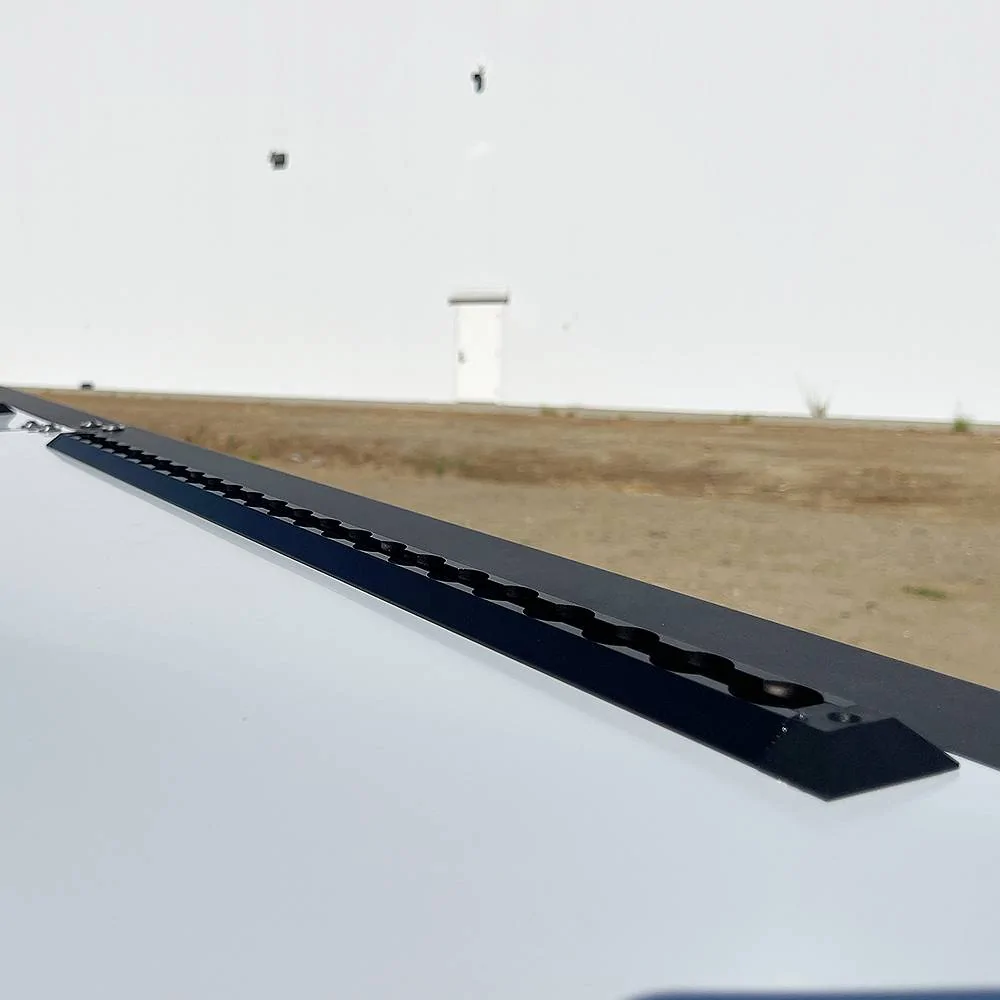 Tesla Cybertruck Should we offer a color matched stainless steel bed cap topper, or just stick with matte black? tesla cybertruck bed topper cap from cybertruckco-2