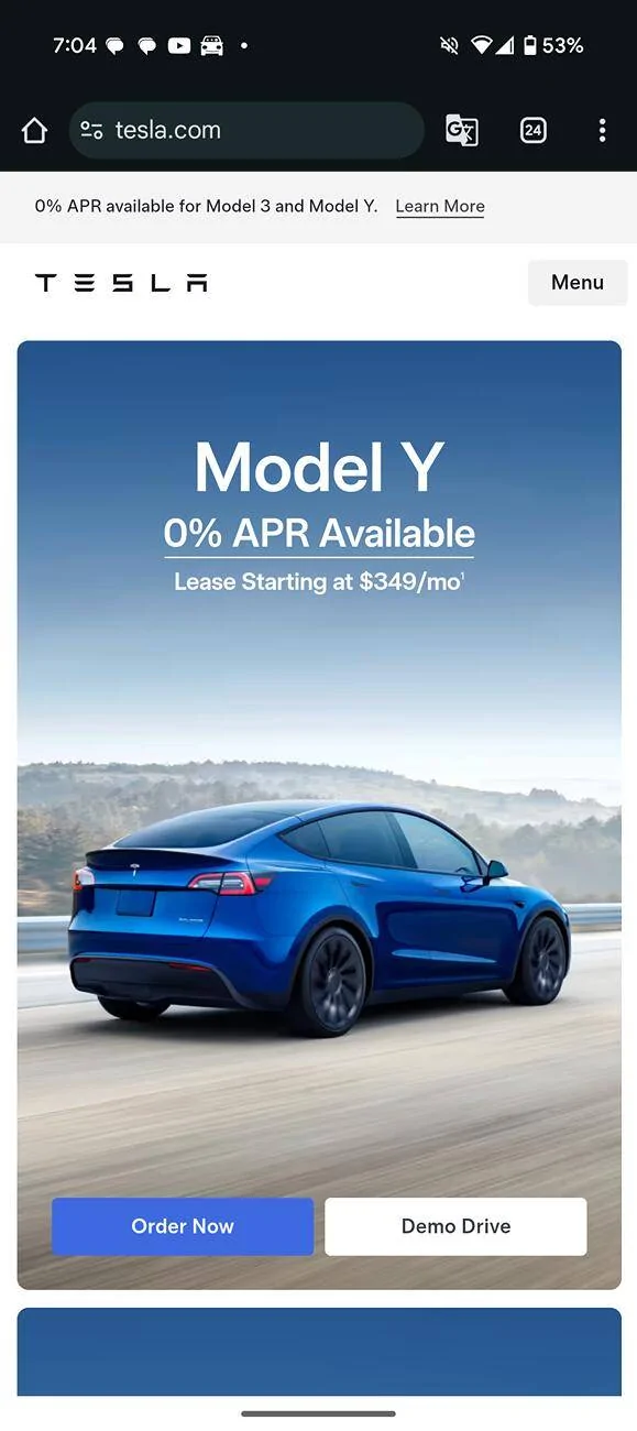 Tesla Cybertruck 0%, 0.99% or 2.99% financing is here! Screenshot_20241021-190439
