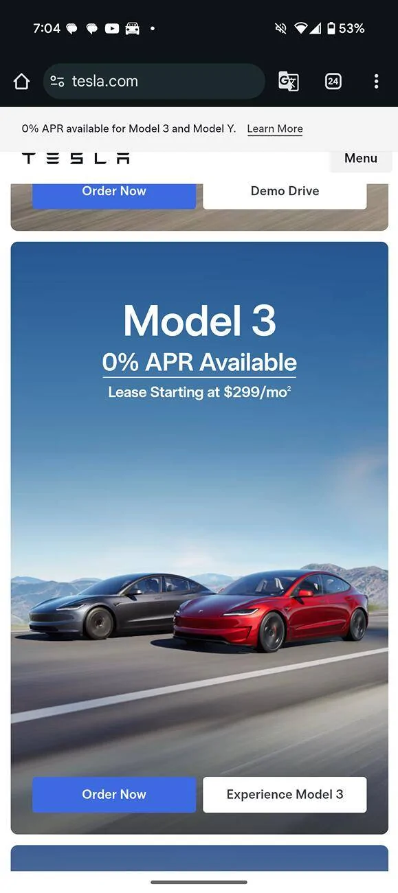 Tesla Cybertruck 0%, 0.99% or 2.99% financing is here! Screenshot_20241021-190444